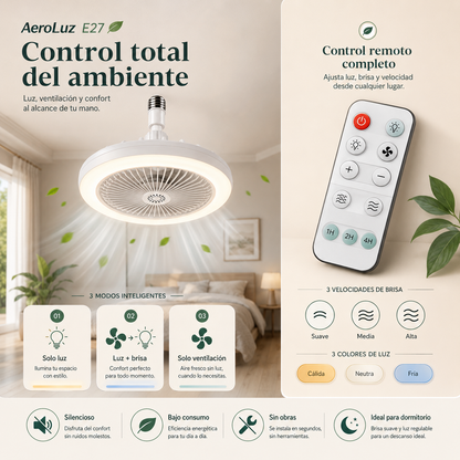 Ventilador de Techo 2 en 1 - AeroLuz™