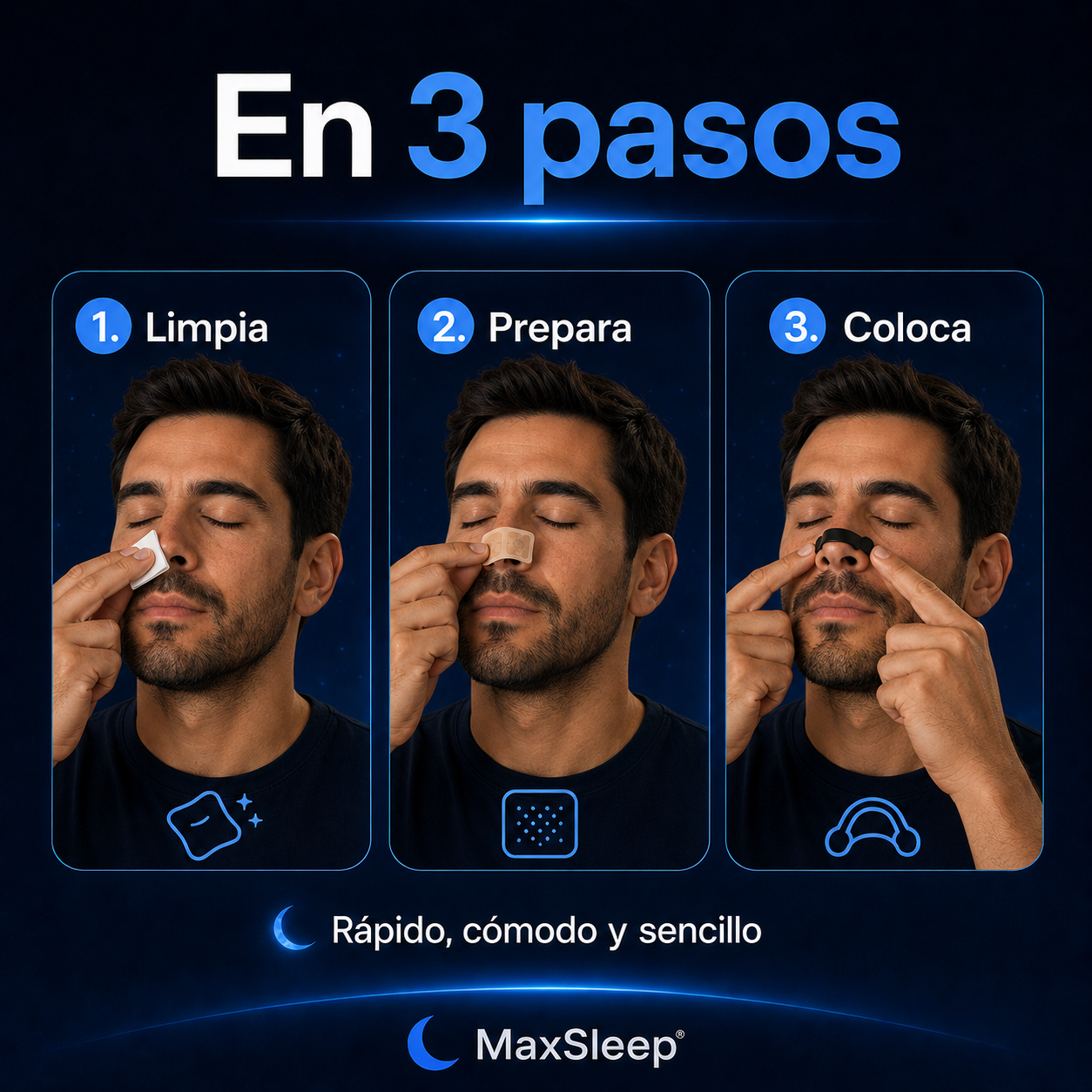Tiras Antironquidos - MaxSleep