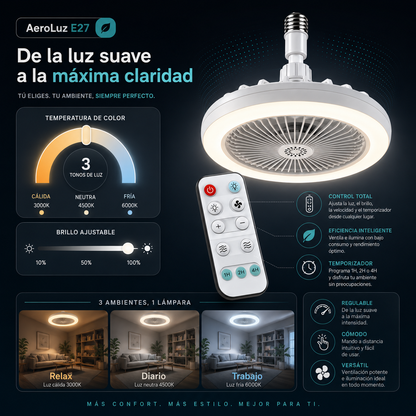 Ventilador de Techo 2 en 1 - AeroLuz™